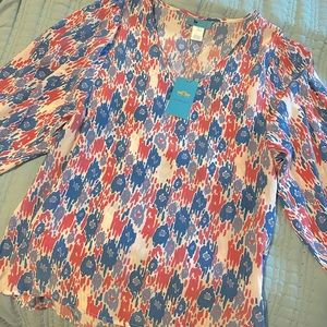 NWT Gorgeous Silk Blouse size L